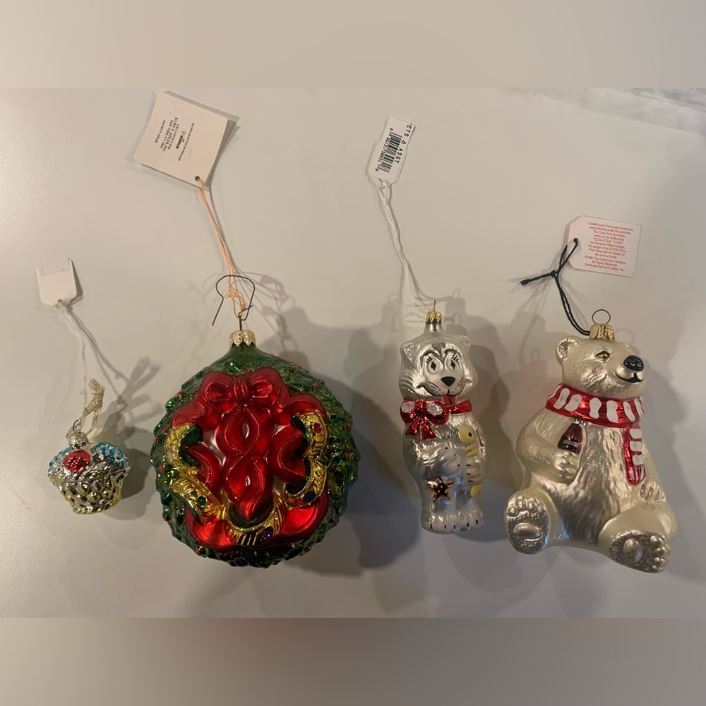 Extremely Rare Kurt Adler Ornaments (Tags Still On).